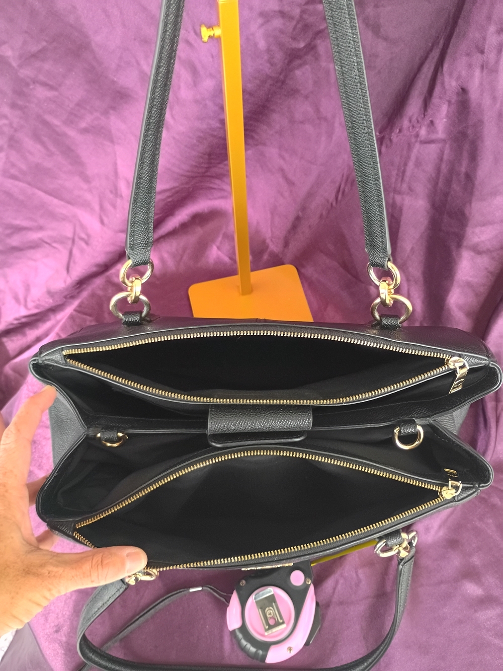 Coach Black Leather Christie Shoulder Bag with Gold Hardware - Picture 6 of 14